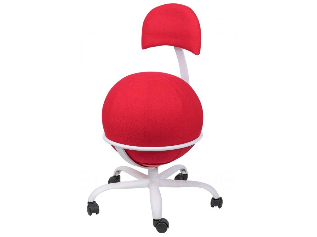 Balónová židle PRACUJ ZDRAVĚ A2+ červená