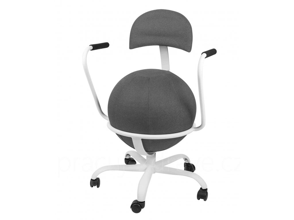 Balónová židle AIR SEATING A1+ antracit XXL šedý rám