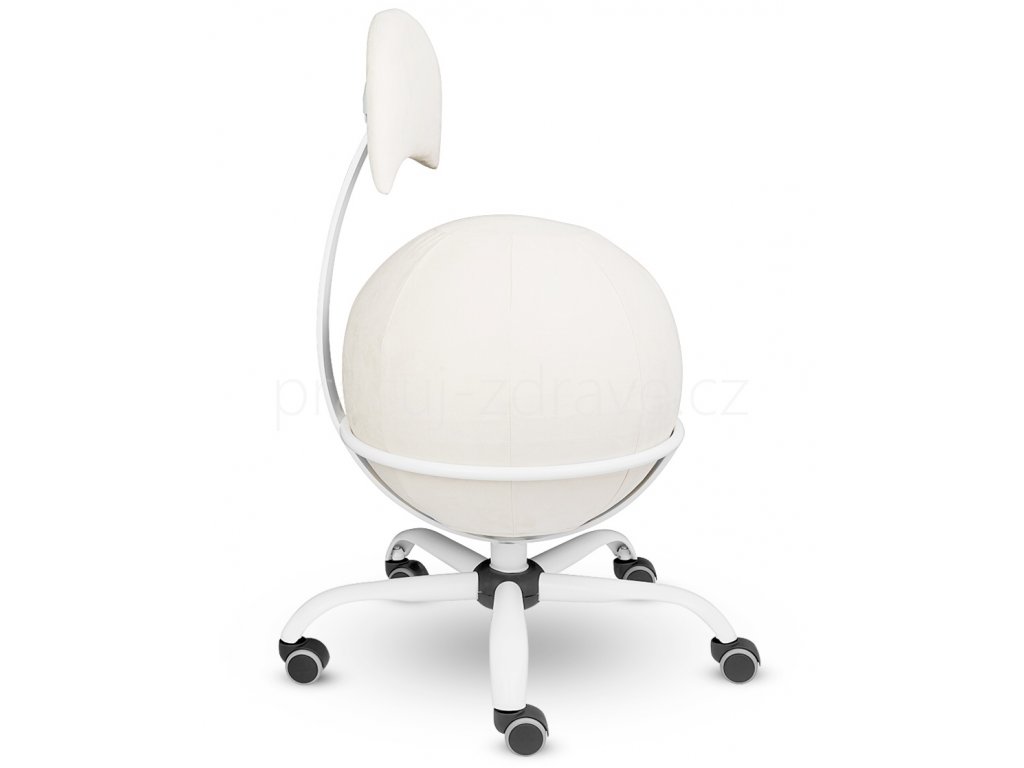Balónová židle PRACUJ ZDRAVĚ A2+ bílá