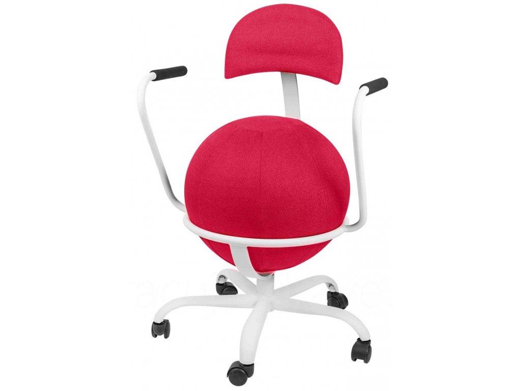 Balónová židle PRACUJ ZDRAVĚ A1+ červená